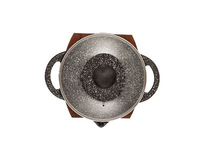 تصویر تابه ووک گریل چدن سایز 24 نالینو مدل Teyam (با درب شیشه)